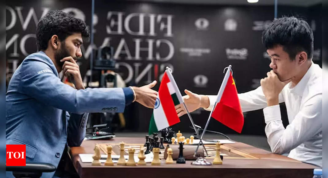 D 古克什 vs 丁立人，世界象棋锦标赛：卫冕冠军丁立人强势回归，在第 12 局中战胜 D 古克什后，将比分扳为 6 平。